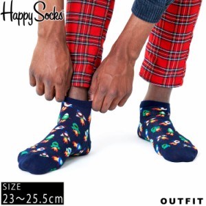 HappySocks ハッピーソックス レディース 靴下 アンクレット丈 スニーカーソックス 総柄 派手 カラフル ソックス ユニセックス 女性 綿混