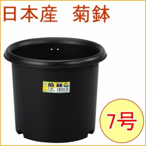 菊鉢 7号 ブラック 30個入 日本製 ケース出荷 ガーデニング ガーデン 鉢 植木鉢 栽培 プラスチック