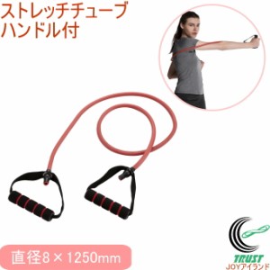 キャプテンスタッグ Vit Fit ストレッチチューブハンドル付 ハード レッド UR-0824 ストレッチチューブ チューブ運動 握力 トレーニング 