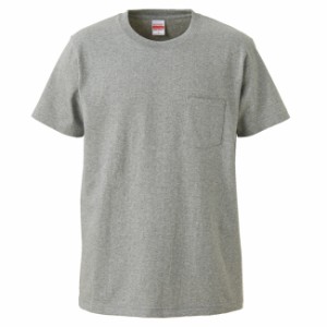 Ｔシャツ 半袖 メンズ ポケット付き オーセンティック スーパーヘビー 7.1oz XL サイズ ミックスグレー 無地 ユナイテッドアスレ CAB