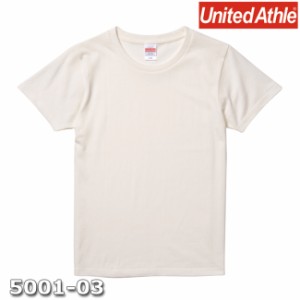 Ｔシャツ 半袖 ガールズ レディース ハイクオリティー 5.6oz G-L サイズ バニラホワイト 無地 ユナイテッドアスレ CAB