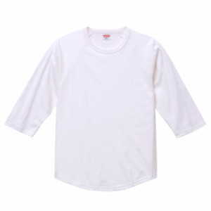 Ｔシャツ 長袖 メンズ ラグラン 7分袖 3/4スリーブ 5.6oz M サイズ ホワイト 無地 ユナイテッドアスレ CAB