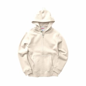 フルジップ パーカ スウェット キッズ 子供服 裏パイル 10.0oz 130 サイズ ナチュラル 無地 ユナイテッドアスレ CAB