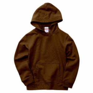 プルオーバー パーカ スウェット キッズ 子供服 裏パイル 10.0oz 130 サイズ D ブラウン 無地 ユナイテッドアスレ CAB