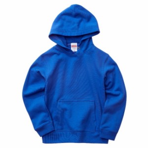 プルオーバー パーカ スウェット キッズ 子供服 裏パイル 10.0oz 150 サイズ ロイヤルブルー 無地 ユナイテッドアスレ CAB