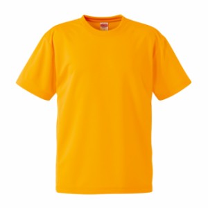 Ｔシャツ 半袖 メンズ ドライ アスレチック 4.1oz M サイズ ゴールド 無地 ユナイテッドアスレ CAB