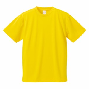 Ｔシャツ 半袖 メンズ ドライ アスレチック 4.1oz XXL サイズ カナリアイエロー ビック 大きいサイズ 無地 ユナイテッドアスレ CAB