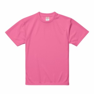 Ｔシャツ 半袖 キッズ 子供服 ドライ アスレチック 4.1oz 160 サイズ ピンク 無地 ユナイテッドアスレ CAB