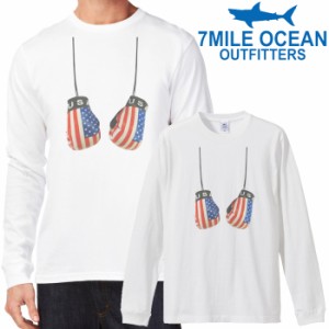 7MILE OCEAN メンズ 長袖 ｔシャツ ロングTシャツ ロンＴ 無地 プリント 大きい 大き目 ビックサイズ 対応 メール便 送料無料