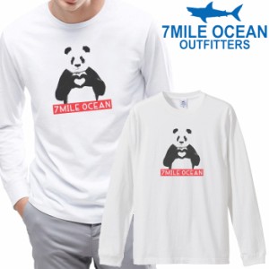 7MILE OCEAN メンズ 長袖 ｔシャツ ロングTシャツ ロンＴ 無地 プリント 大きい 大き目 ビックサイズ 対応 メール便 送料無料