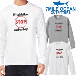 7MILE OCEAN メンズ 長袖 ｔシャツ ロングTシャツ ロンＴ 無地 プリント 大きい 大き目 ビックサイズ 対応 メール便 送料無料 2カラー