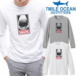 7MILE OCEAN メンズ 長袖 ｔシャツ ロングTシャツ ロンＴ 無地 プリント 大きい 大き目 ビックサイズ 対応 メール便 送料無料 2カラー