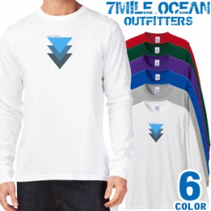 メンズ Tシャツ 長袖 ロングTシャツ ロンｔ プリント アメカジ 大きいサイズ 7MILE OCEAN ロゴ ワンポイント