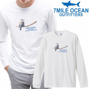 7MILE OCEAN メンズ 長袖 ｔシャツ ロングTシャツ ロンＴ 無地 プリント 大きい 大き目 ビックサイズ 対応 メール便 送料無料