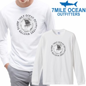 7MILE OCEAN メンズ 長袖 ｔシャツ ロングTシャツ ロンＴ 無地 プリント 大きい 大き目 ビックサイズ 対応 メール便 送料無料