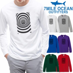 7MILE OCEAN メンズ 長袖 ｔシャツ ロングTシャツ ロンＴ 無地 プリント 大きい 大き目 ビックサイズ 対応 メール便 送料無料 6カラー