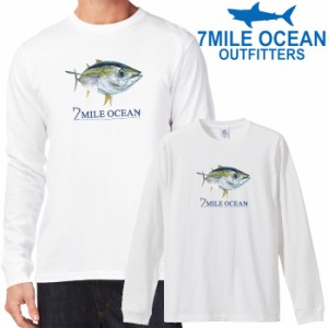 7MILE OCEAN メンズ 長袖 ｔシャツ ロングTシャツ ロンＴ 無地 プリント 大きい 大き目 ビックサイズ 対応 メール便 送料無料