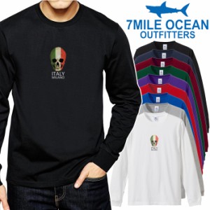 7MILE OCEAN メンズ 長袖 ｔシャツ ロングTシャツ ロンＴ 無地 プリント 大きい 大き目 ビックサイズ 対応 メール便 送料無料 9カラー