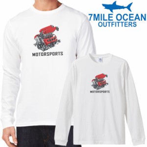 7MILE OCEAN メンズ 長袖 ｔシャツ ロングTシャツ ロンＴ 無地 プリント 大きい 大き目 ビックサイズ 対応 メール便 送料無料