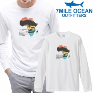 7MILE OCEAN メンズ 長袖 ｔシャツ ロングTシャツ ロンＴ 無地 プリント 大きい 大き目 ビックサイズ 対応 メール便 送料無料