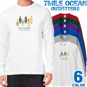 メンズ Tシャツ 長袖 ロングTシャツ ロンｔ プリント アメカジ 大きいサイズ 7MILE OCEAN サーフィン