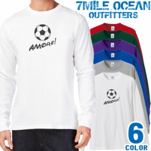 メンズ Tシャツ 長袖 ロングTシャツ ロンｔ プリント アメカジ 大きいサイズ 7MILE OCEAN サッカー スポーツ