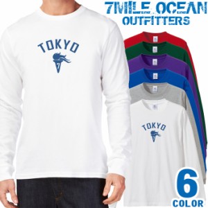 メンズ Tシャツ 長袖 ロングTシャツ ロンｔ プリント アメカジ 大きいサイズ 7MILE OCEAN TOKYO