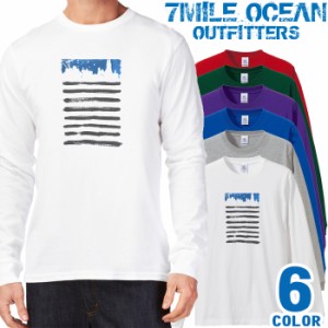 メンズ Tシャツ 長袖 ロングTシャツ ロンｔ プリント アメカジ 大きいサイズ 7MILE OCEAN グラフィック