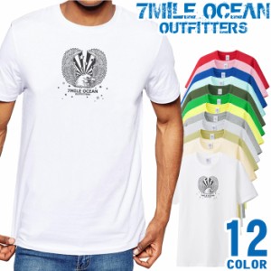 メンズ Tシャツ 半袖 プリント アメカジ 大きいサイズ 7MILE OCEAN イーグル 鳥