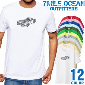 メンズ Tシャツ 半袖 プリント アメカジ 大きいサイズ 7MILE OCEAN アメ車