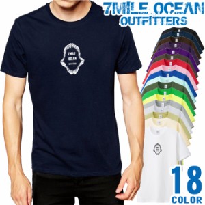 メンズ Tシャツ 半袖 プリント アメカジ 大きいサイズ 7MILE OCEAN サメ シャーク