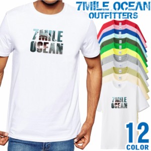 メンズ Tシャツ 半袖 プリント アメカジ 大きいサイズ 7MILE OCEAN サメ シャーク