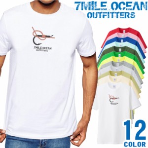 メンズ Tシャツ 半袖 プリント アメカジ 大きいサイズ 7MILE OCEAN フィッシング