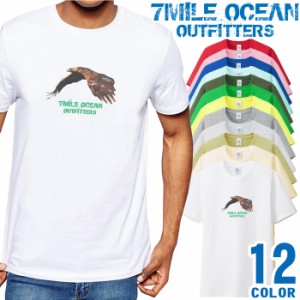 メンズ Tシャツ 半袖 プリント アメカジ 大きいサイズ 7MILE OCEAN イーグル