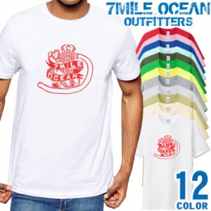 メンズ Tシャツ 半袖 プリント アメカジ 大きいサイズ 7MILE OCEAN エンジン