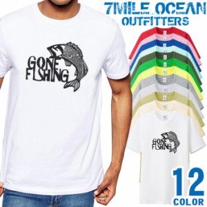 メンズ Tシャツ 半袖 プリント アメカジ 大きいサイズ 7MILE OCEAN 釣り フィッシング