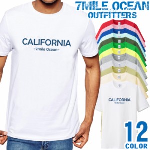 メンズ Tシャツ 半袖 プリント アメカジ 大きいサイズ 7MILE OCEAN カリフォルニア