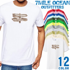 メンズ Tシャツ 半袖 プリント アメカジ 大きいサイズ 7MILE OCEAN 釣り フィッシング