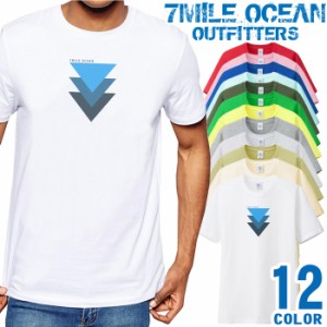 メンズ Tシャツ 半袖 プリント アメカジ 大きいサイズ 7MILE OCEAN ロゴ ワンポイント