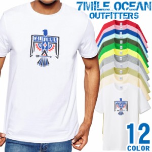 メンズ Tシャツ 半袖 プリント アメカジ 大きいサイズ 7MILE OCEAN チマヨ ネイティブ