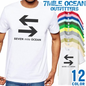 メンズ Tシャツ 半袖 プリント アメカジ 大きいサイズ 7MILE OCEAN ロゴ ワンポイント