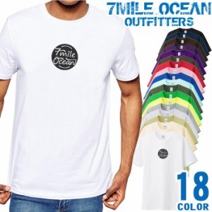 メンズ Tシャツ 半袖 プリント アメカジ 大きいサイズ 7MILE OCEAN ロゴ ワンポイント