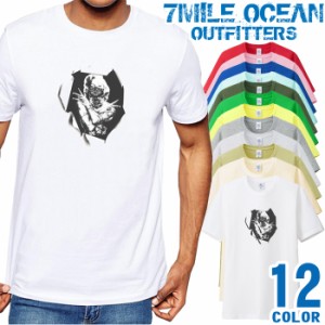 メンズ Tシャツ 半袖 プリント アメカジ 大きいサイズ 7MILE OCEAN ギャング