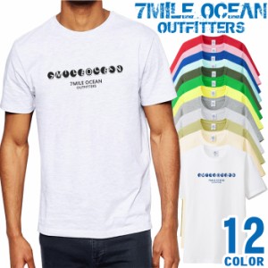 メンズ Tシャツ 半袖 プリント アメカジ 大きいサイズ 7MILE OCEAN ロゴ ワンポイント