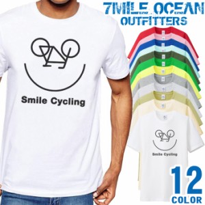 メンズ Tシャツ 半袖 プリント アメカジ 大きいサイズ 7MILE OCEAN 自転車 おもしろ