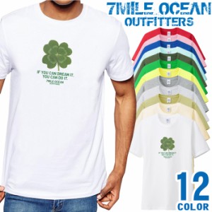 メンズ Tシャツ 半袖 プリント アメカジ 大きいサイズ 7MILE OCEAN 四つ葉のクローバー