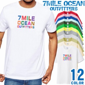 メンズ Tシャツ 半袖 プリント アメカジ 大きいサイズ 7MILE OCEAN ロゴ ワンポイント