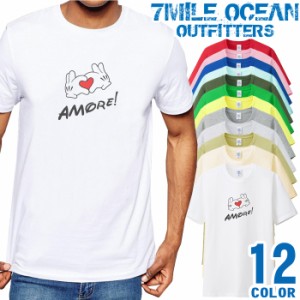メンズ Tシャツ 半袖 プリント アメカジ 大きいサイズ 7MILE OCEAN メッセージ