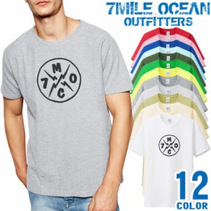 メンズ Tシャツ 半袖 プリント アメカジ 大きいサイズ 7MILE OCEAN ロゴ ワンポイント
