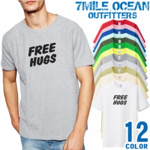 メンズ Tシャツ 半袖 プリント アメカジ 大きいサイズ 7MILE OCEAN 平和 メッセージ